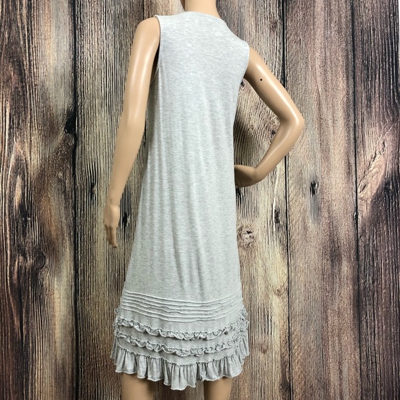 J Crew Midi Grey Ruffle Hem Dress - Picture 6 of 11